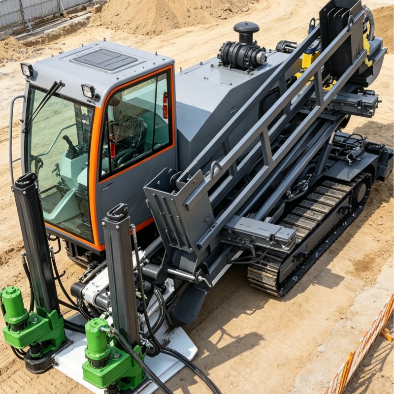 Heavy Equipment Drilling Rig - เครื่องเจาะแนวนอนแบบปรับแต่งได้สำหรับงานหนัก พร้อมระบบไฮดรอลิกแบบตีนตะขาบ อุปกรณ์เจาะแบบกำหนดทิศทาง