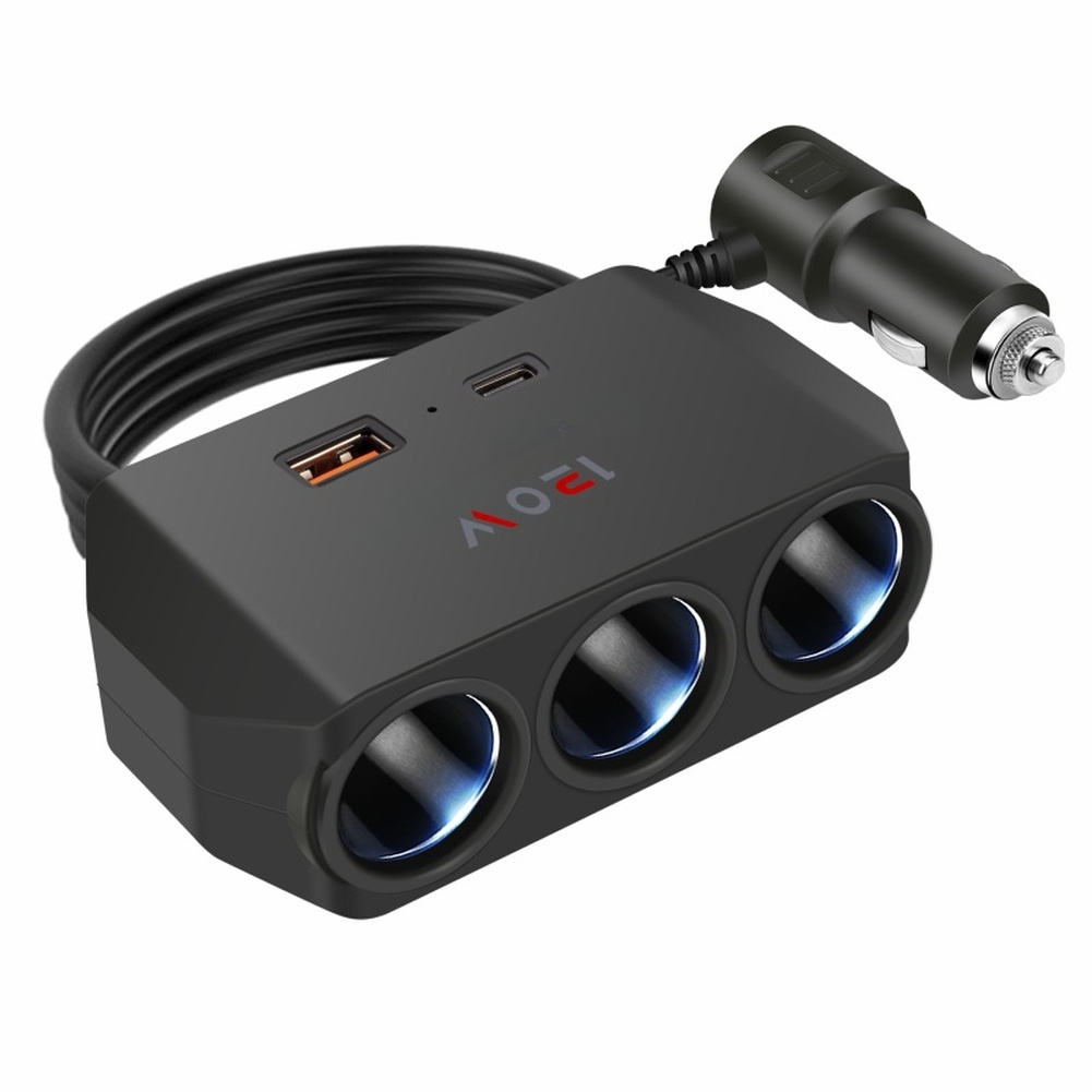 Heavy Equipment Freeport - เครื่องชาร์จในรถยนต์กำลังสูง 120W พร้อมพอร์ต USB 3 ช่อง