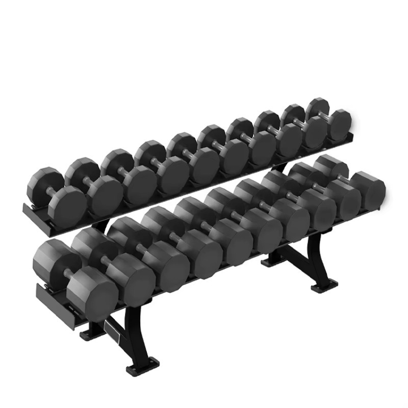 Heavy Equipment Gym - ชั้นวางดัมเบล 2 ชั้น 10 คู่ อุปกรณ์ฟิตเนสสำหรับยิม