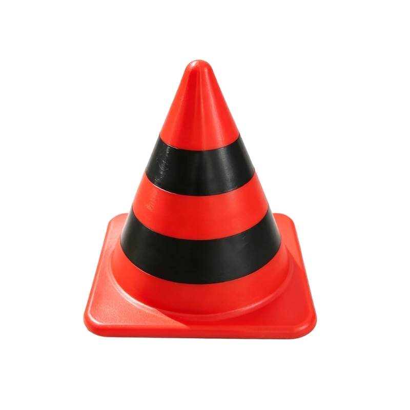 Road Traffic Cone - ฝาครอบตะขอลากรูปกรวยจราจรขนาดเล็ก ฝาปิดตะขอลากตกแต่งลายสีส้ม-สีขาวสำหรับรถกระบะ SUV Off-Road X37F