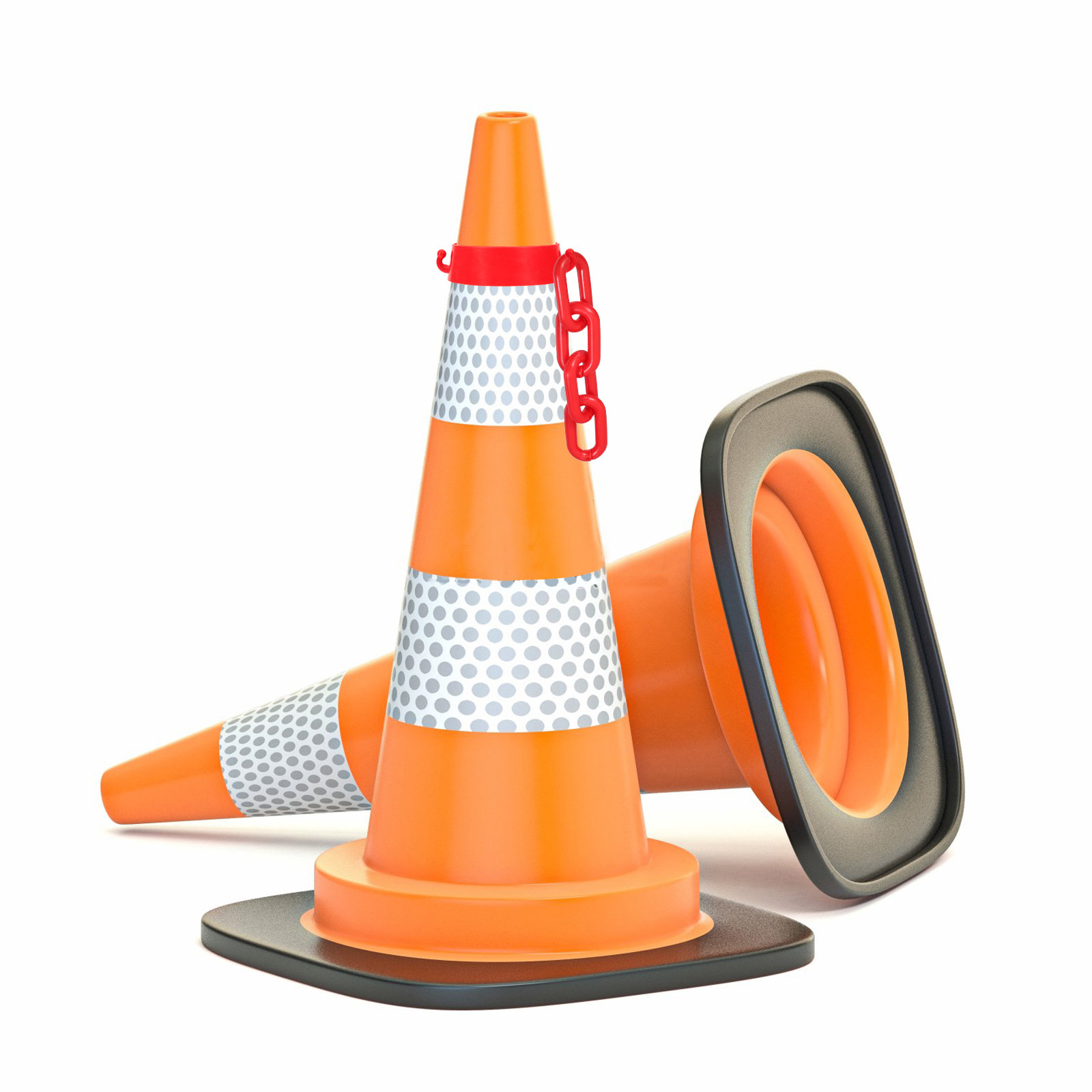 Road Traffic Cone - 4 ชิ้น ข้อต่อกรวยจราจรพลาสติก คลิปยึดแผงกั้นความปลอดภัย ติดตั้งง่าย สำหรับงานก่อสร้างถนนและลานจอดรถ