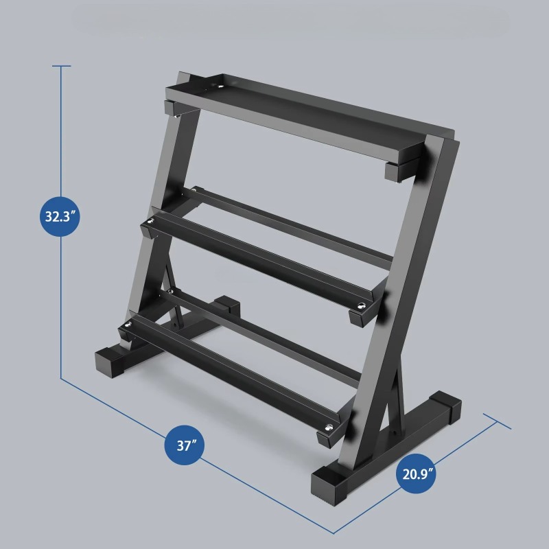 ชั้นวางดัมเบล 3 ชั้น ความจุ 8  - Heavy Equipment Gym บทวิจารณ์และราคา