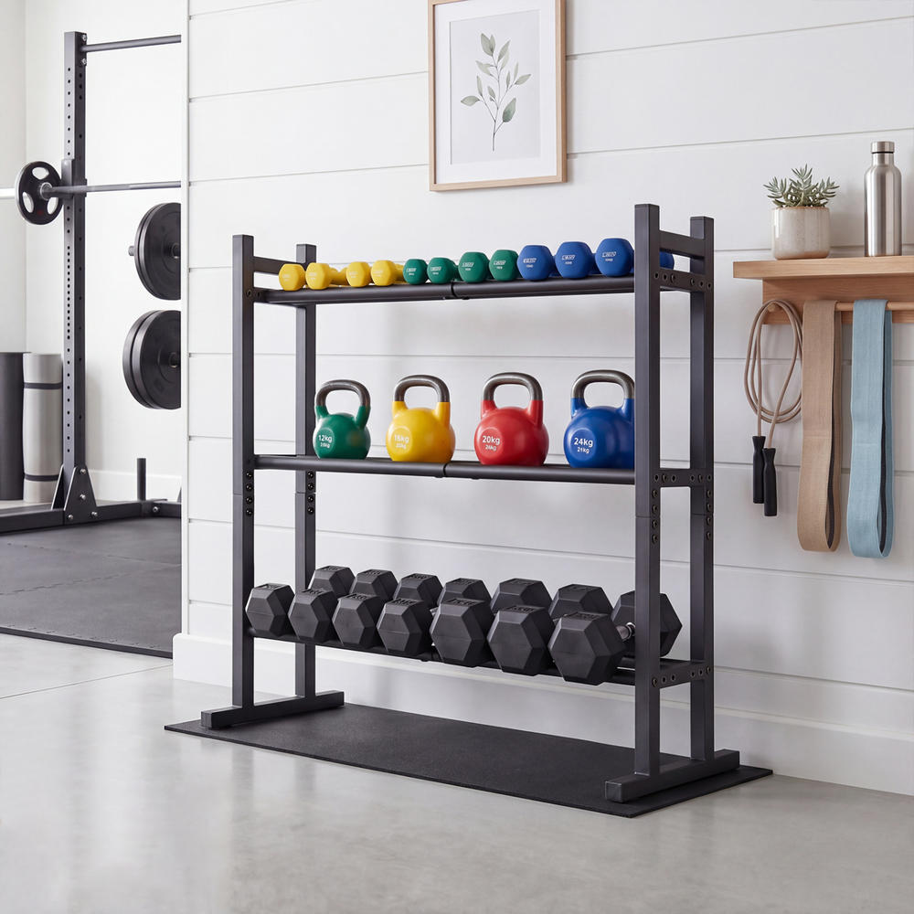 ชั้นวางดัมเบล 3 ชั้นแบบ Heavy  - Heavy Equipment Gym บทวิจารณ์และราคา