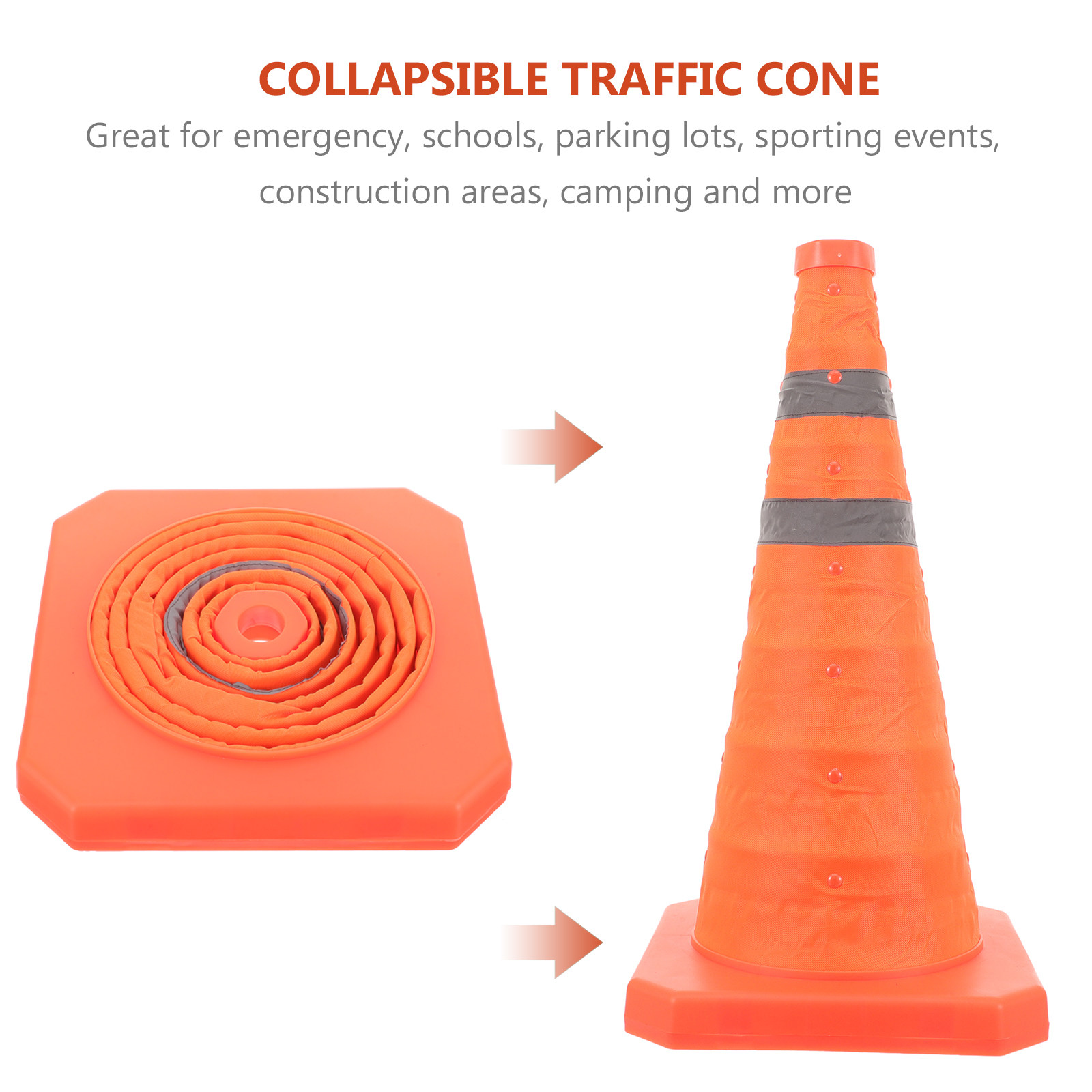 กรวยจราจรแบบพับได้ ช่วยประหยัด - Road Traffic Cone บทวิจารณ์และราคา