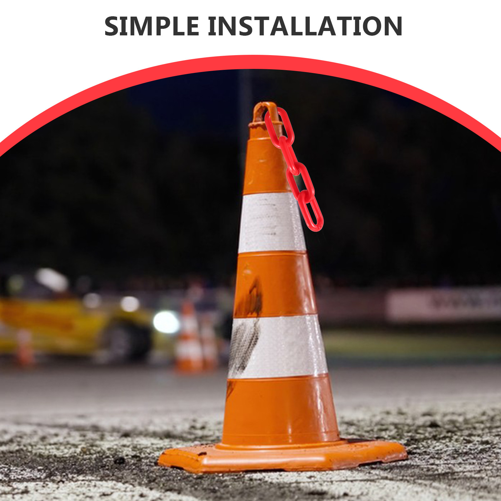 4 ชิ้น ข้อต่อกรวยจราจรพลาสติก  - Road Traffic Cone บทวิจารณ์และราคา